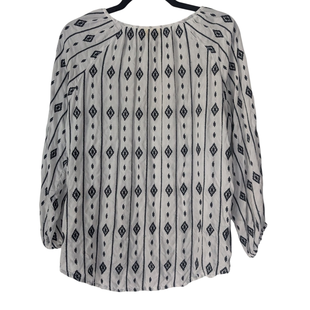 Roller Rabbit Blk/Wht Boho Top Sz.M - Picture 2 of 4
